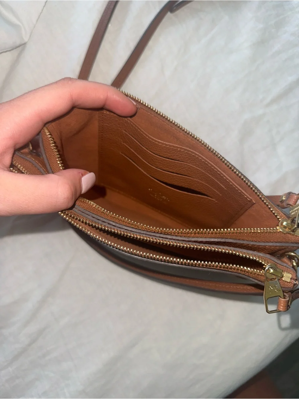 Louis Vuitton double zip pochette Brown Monogram Crossbody